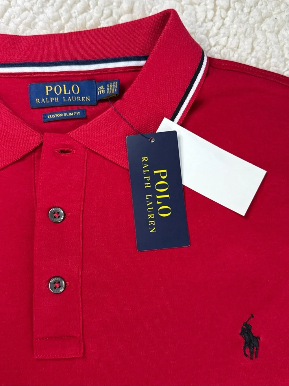 Polo by Ralph Lauren Red XXL Slim Fit Classic Polo Shirt NWT